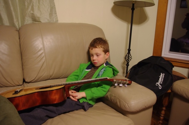 In first grade, arguments about practicing guitar were frequent and unpleasant.